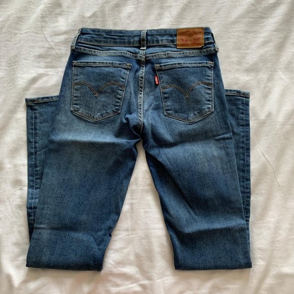 Levi's Skinny Jeans - Mid Rise Jeans - Levi's 711 - Size 27 (W27 L30) - Picture 2 of 4